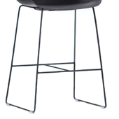 Fortona Stool Sled Base - 680mm High - Black Powder Coat